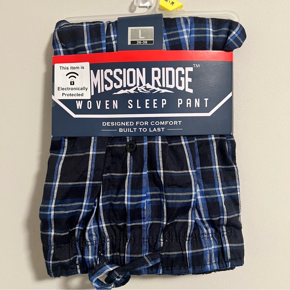 Mission Ridge Blue Men’s Plaid Sleep Pants